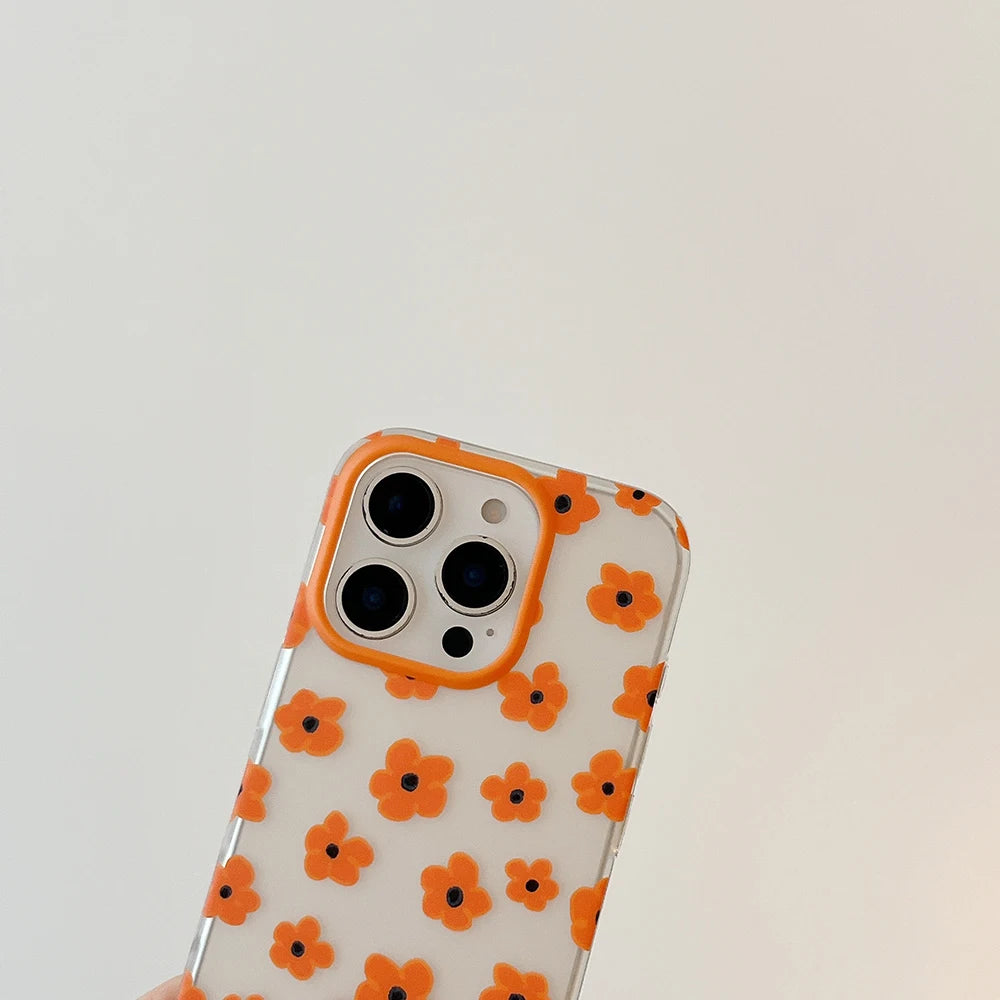 Lovely Orange Flowers Phone Case for IPhone