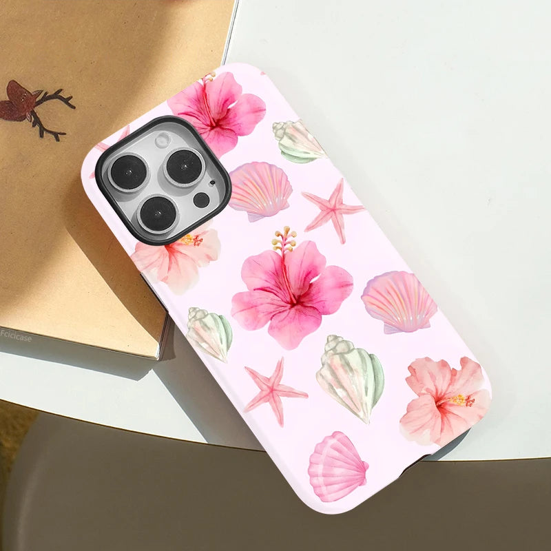 Magsafe Flower Starfish Conch Case for iPhone