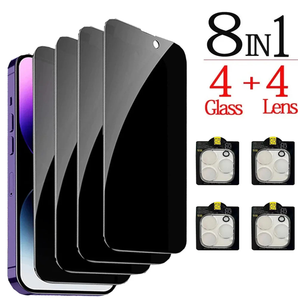 Anti-Spy Glass + Camera Protection Film for iPhone