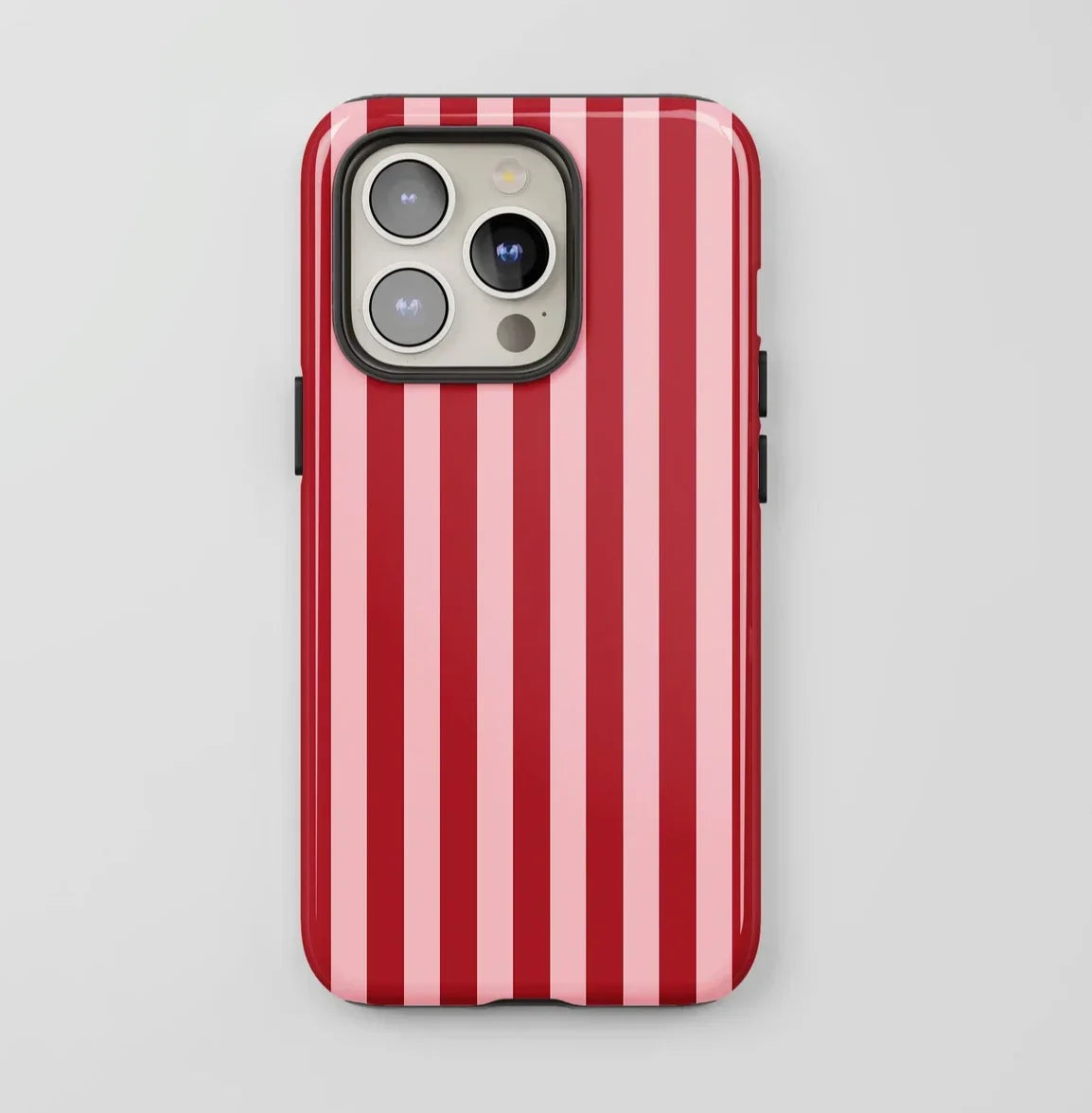 Glossy Pink stripes Phone Case for iPhone