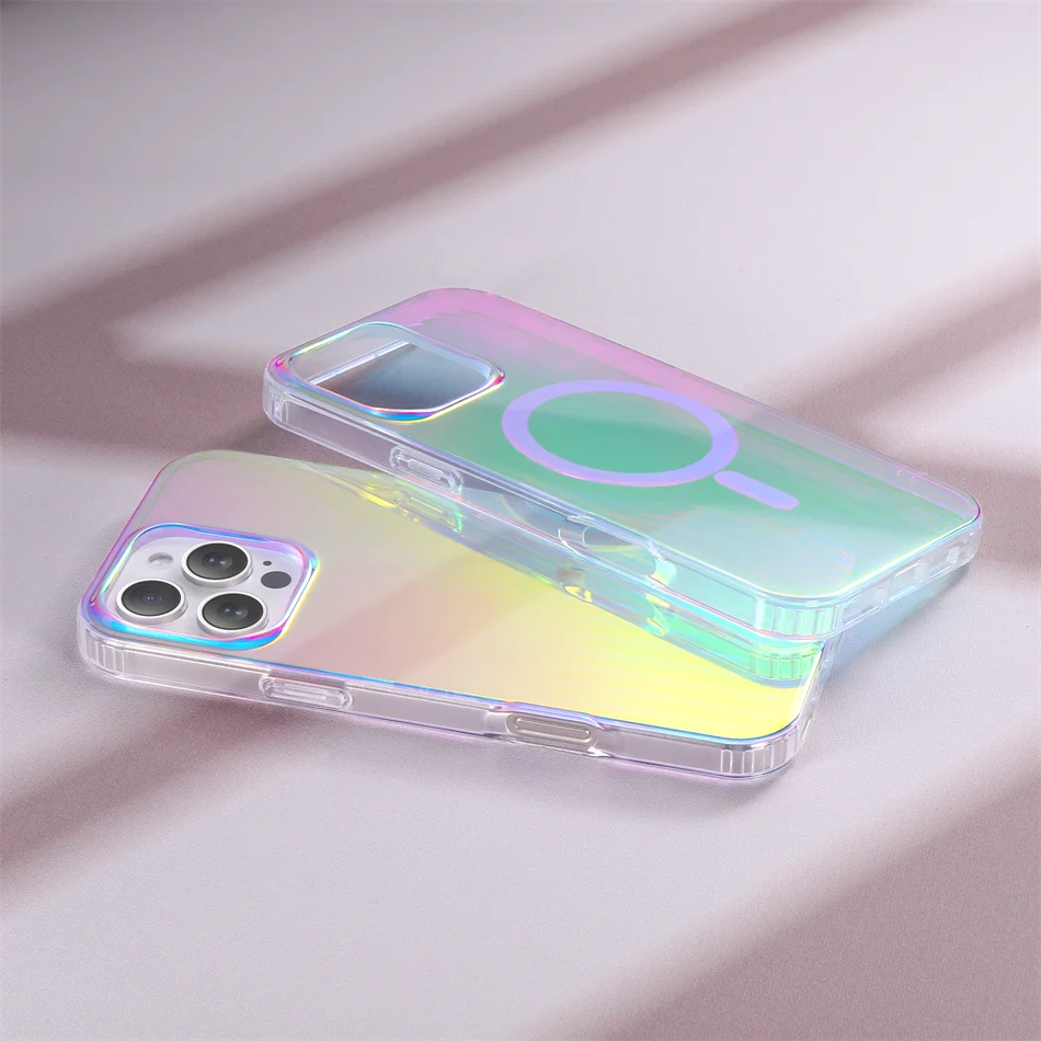Magsafe Laser Pattern Phone Case For iPhone