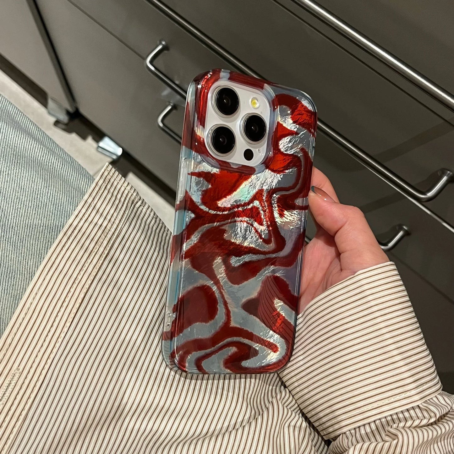 Water Ripple Texture Laser Case for iPhone