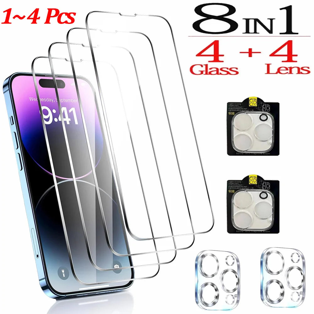 HD Screen Protector + Camera Lens Film for iPhone