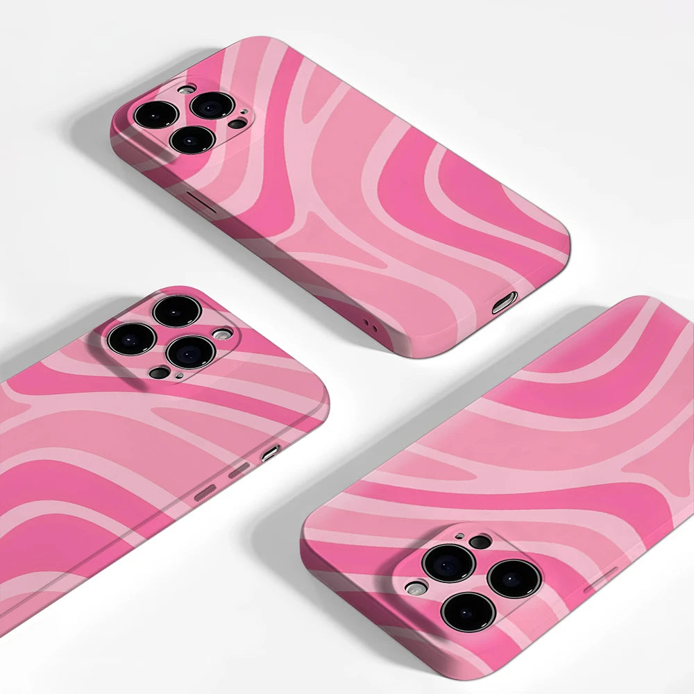 Soft Pink Lines Phone Case for IPhone