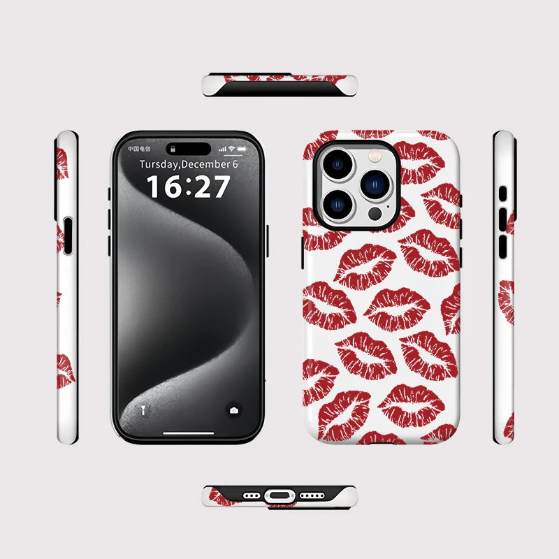 Magsafe Flirty Red Kiss Phone Case For iPhone