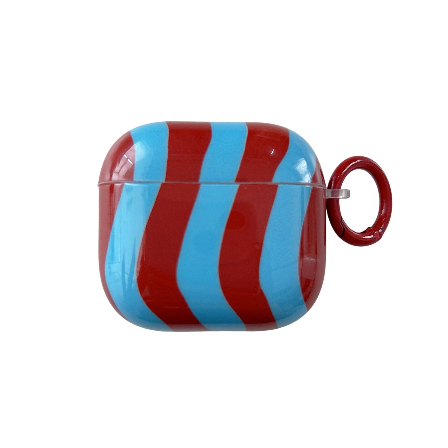 Wave Stripes Glossy Splicing Color Earphone Case for Airpods