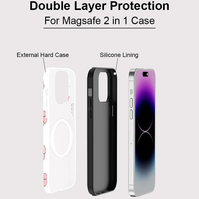 Magsafe Small Flowers Phone Case For iPhone