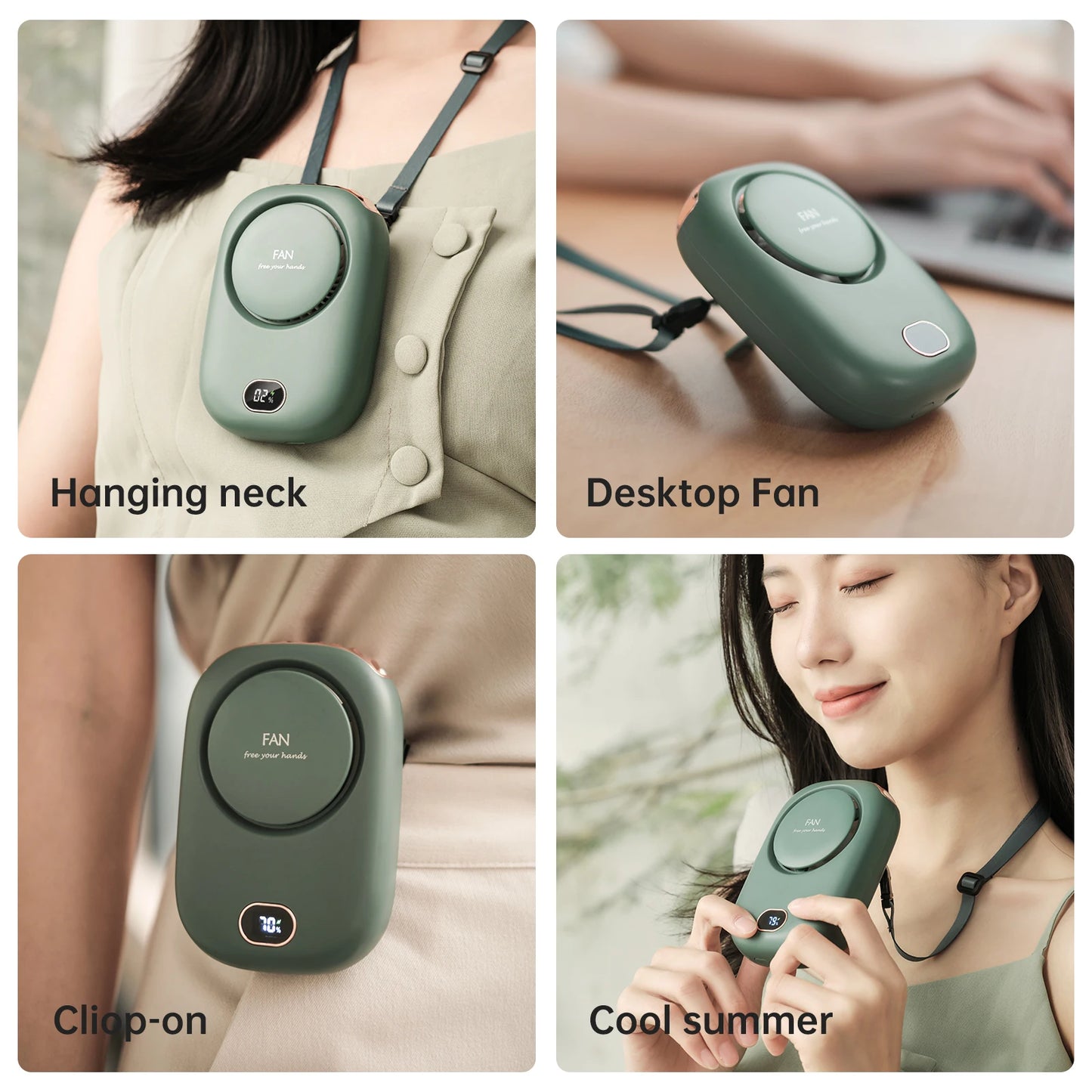 Portable Hanging Neck Fan