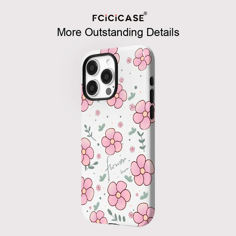 Magsafe Small Flowers Phone Case For iPhone
