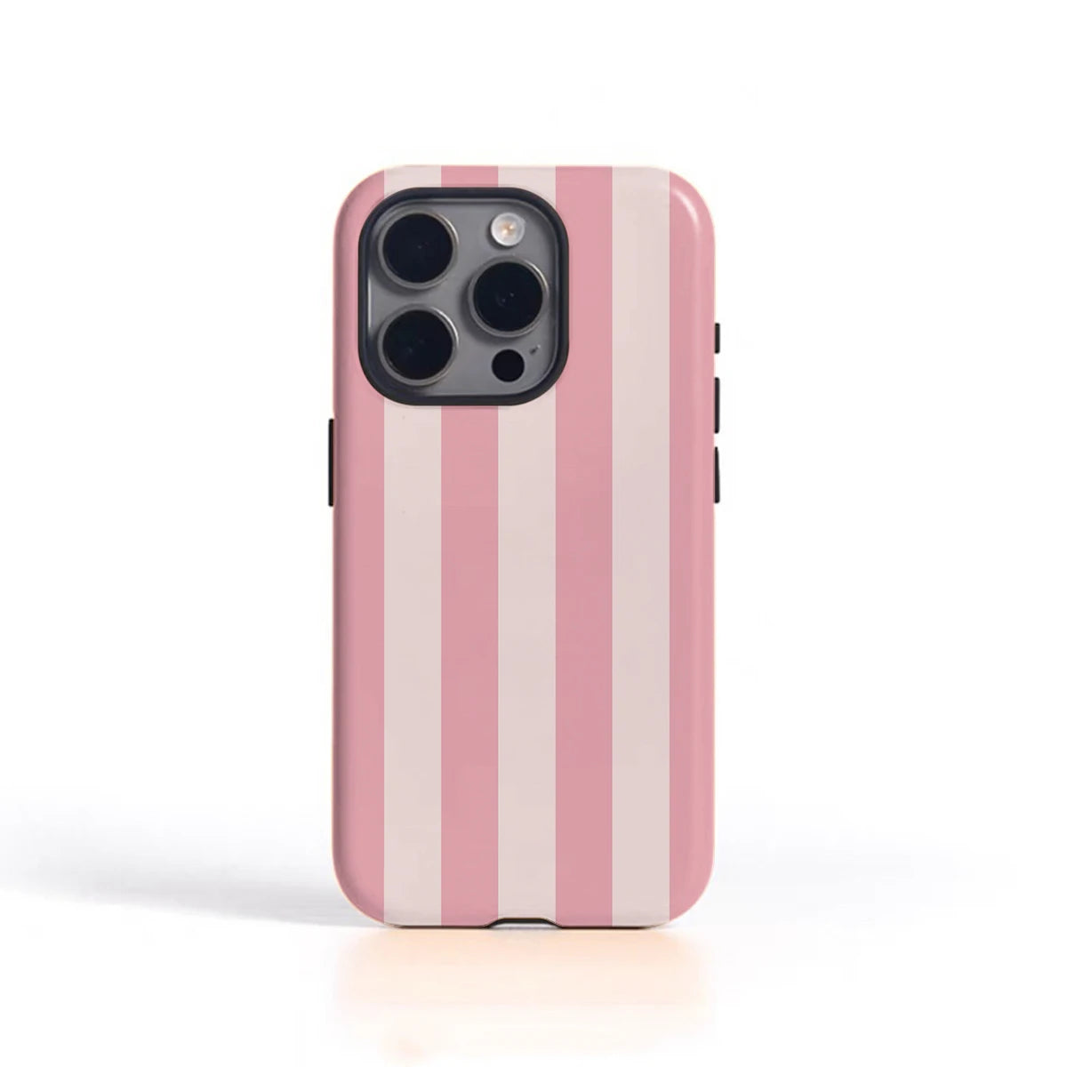 Glossy Fresh Pink Stripes Phone Case for iPhone