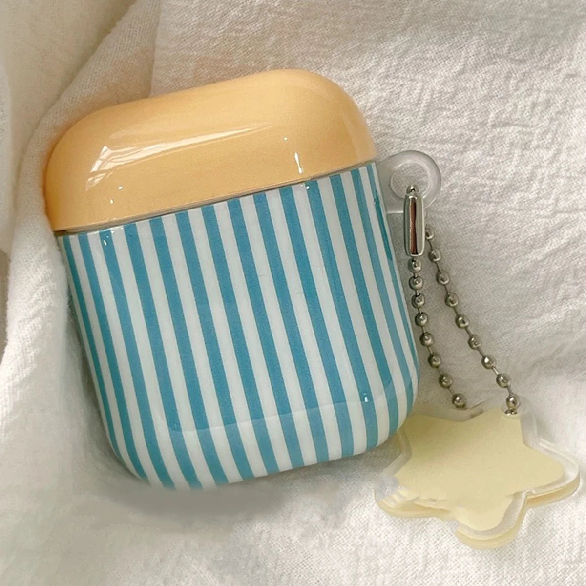 Colorful Striped Grid Case For Airpods