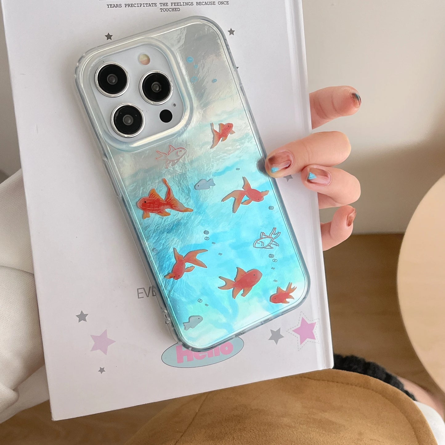 Auspicious Goldfish Ripple Chain Case for iPhone