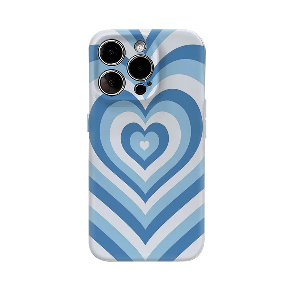 Blue Heart Layers Phone Case for IPhone