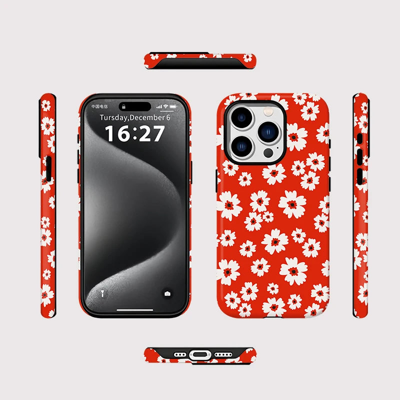 Magsafe Flowers Red Phone Case for iPhone