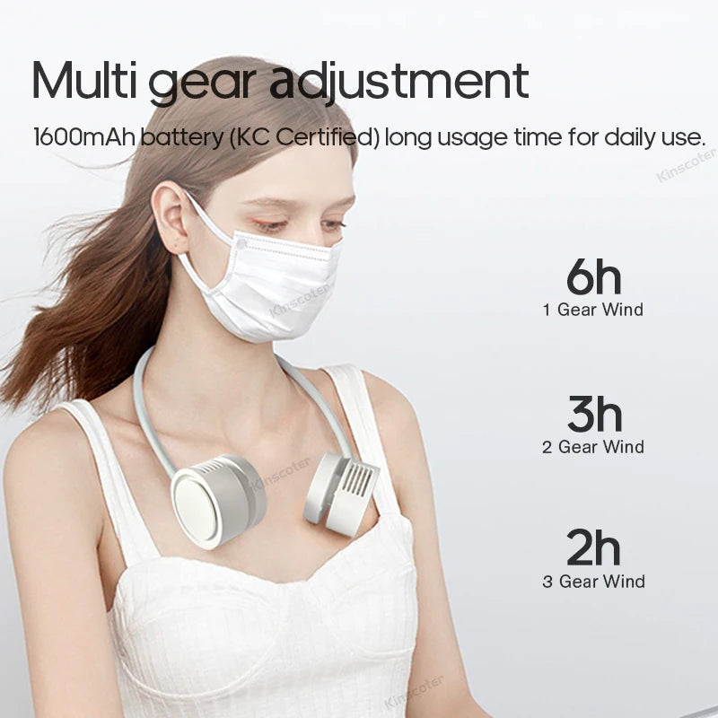 Foldable Mini Fan for Neck (USB Rechargeable)