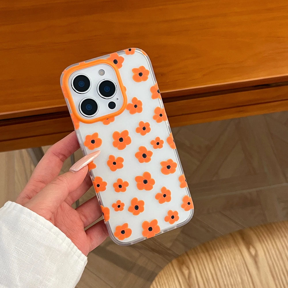 Lovely Orange Flowers Phone Case for IPhone