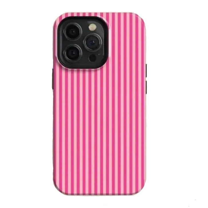 Striped Pink Pink Phone Case For iPhone