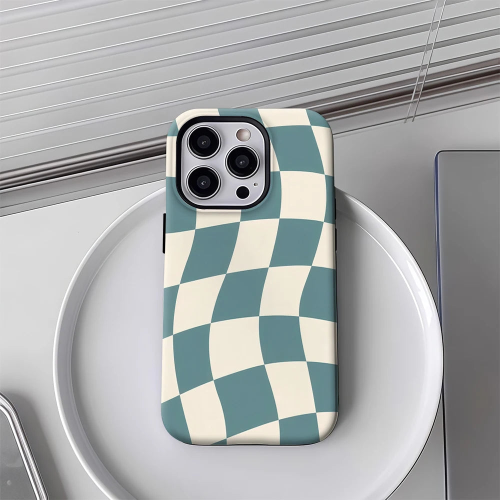 Wavy Checks Phone Case for IPhone
