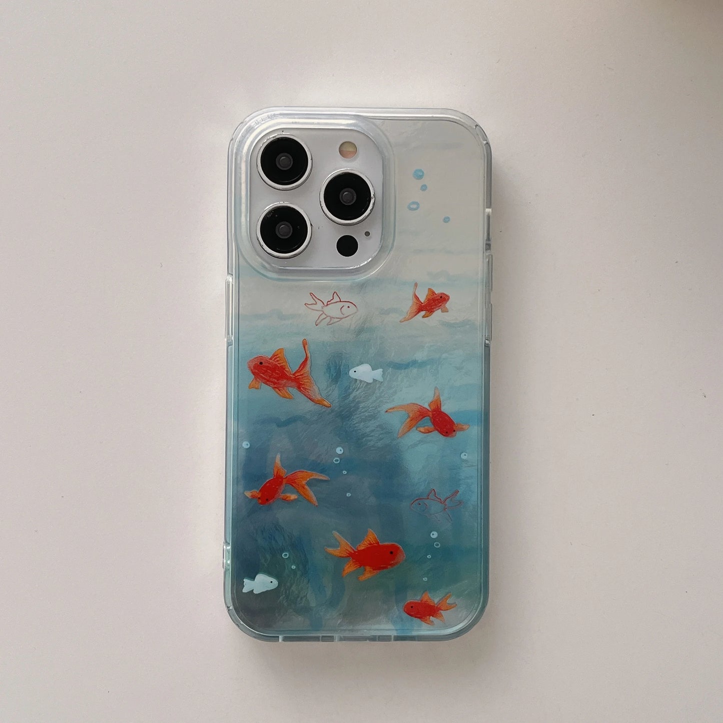 Auspicious Goldfish Ripple Chain Case for iPhone
