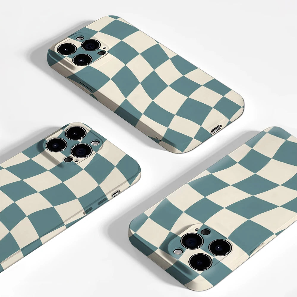 Wavy Checks Phone Case for IPhone