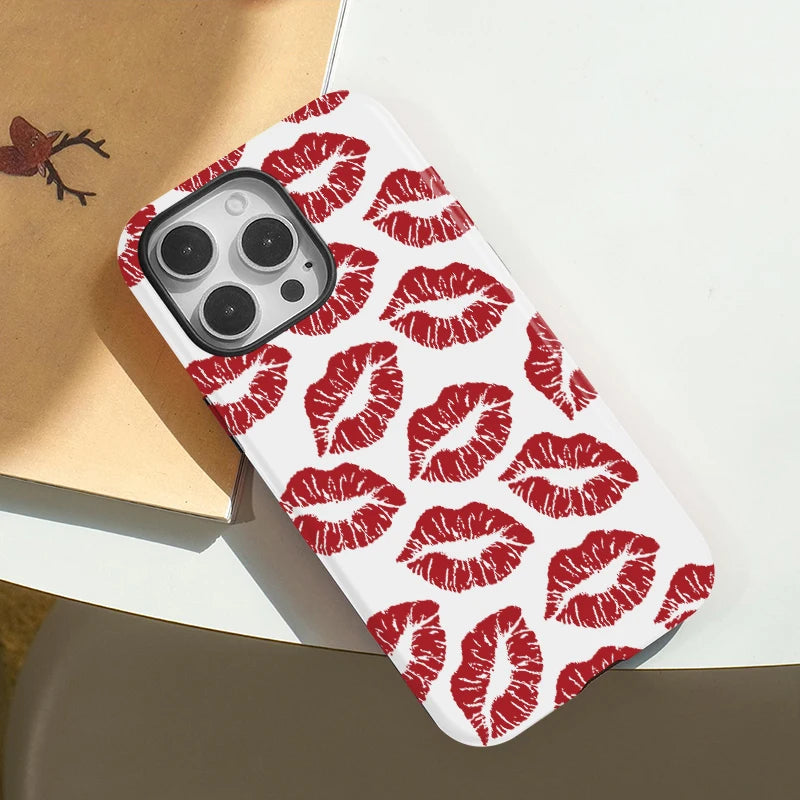 Magsafe Flirty Red Kiss Phone Case For iPhone