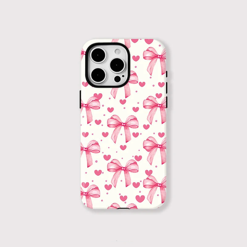 Magsafe Cute Bow Knot Love Heart Phone Case For iPhone
