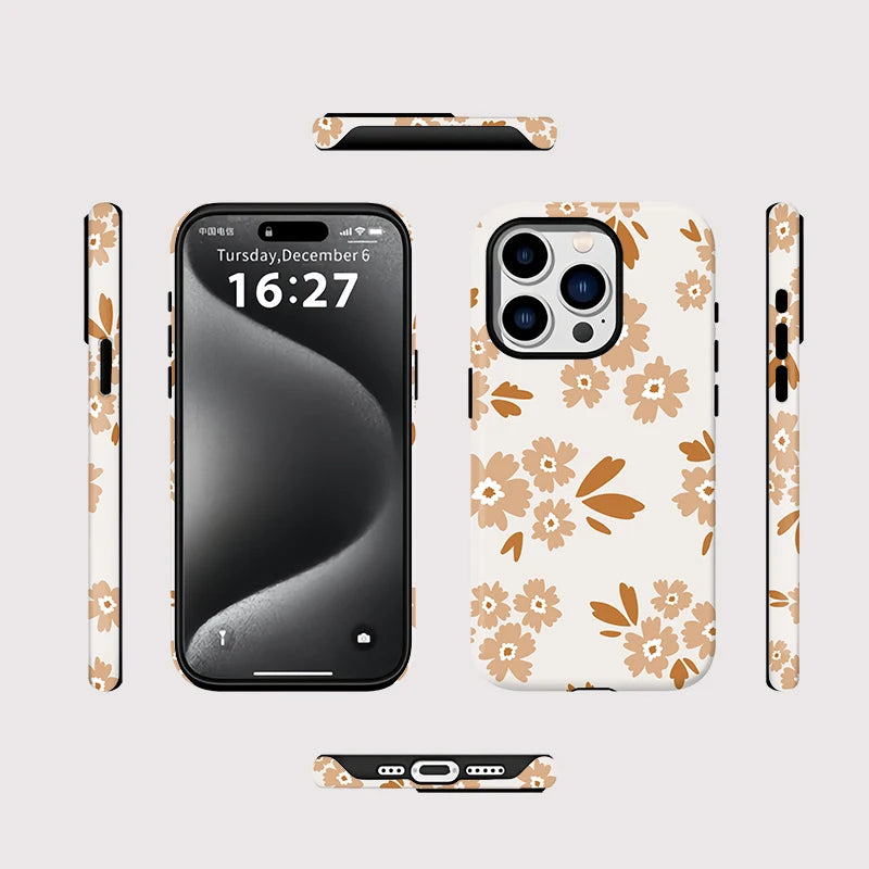 Magsafe Orange Flowers Phone Case for iPhone