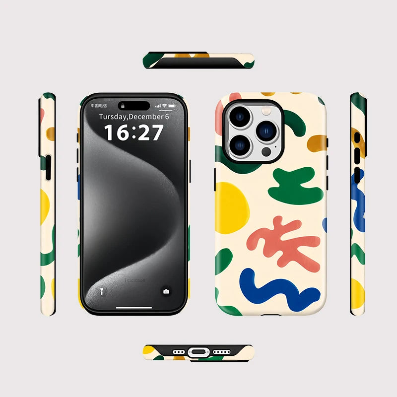 Magsafe Colorful Painting Pattern Case For iPhone