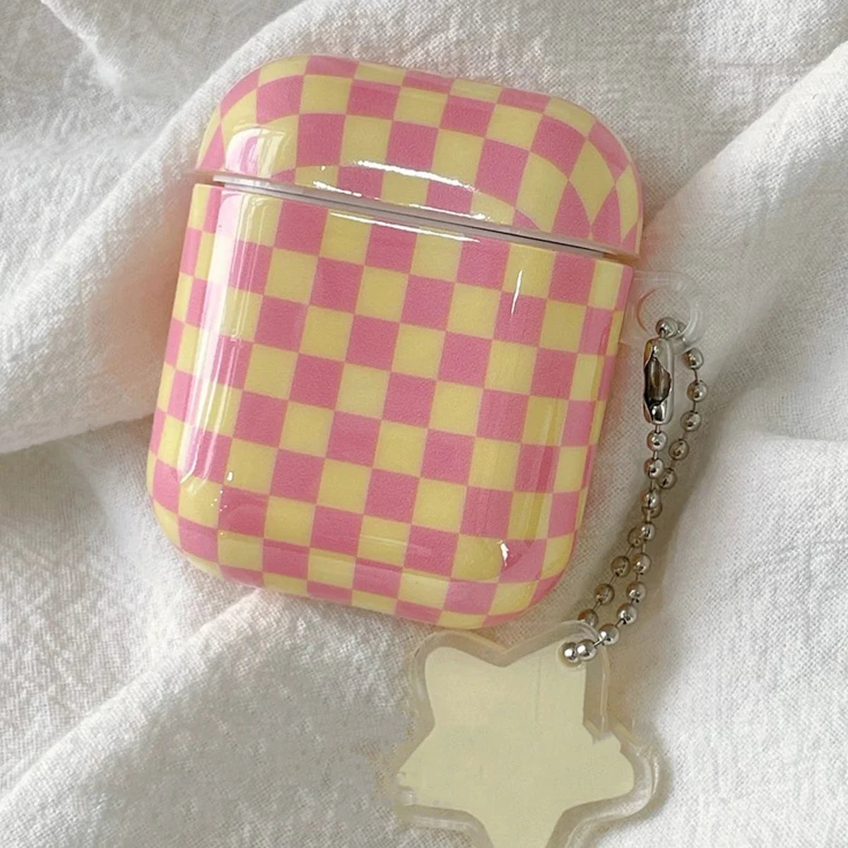 Colorful Striped Grid Case For Airpods