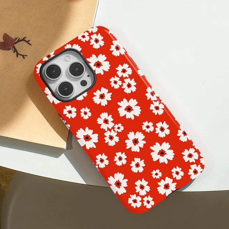 Magsafe Flowers Red Phone Case for iPhone