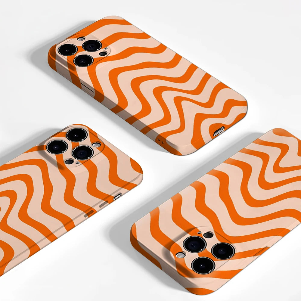 Wavy Orange Phone Case for IPhone