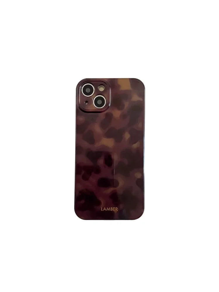 Retro Brown Leopard Pattern Phone Case for iPhone