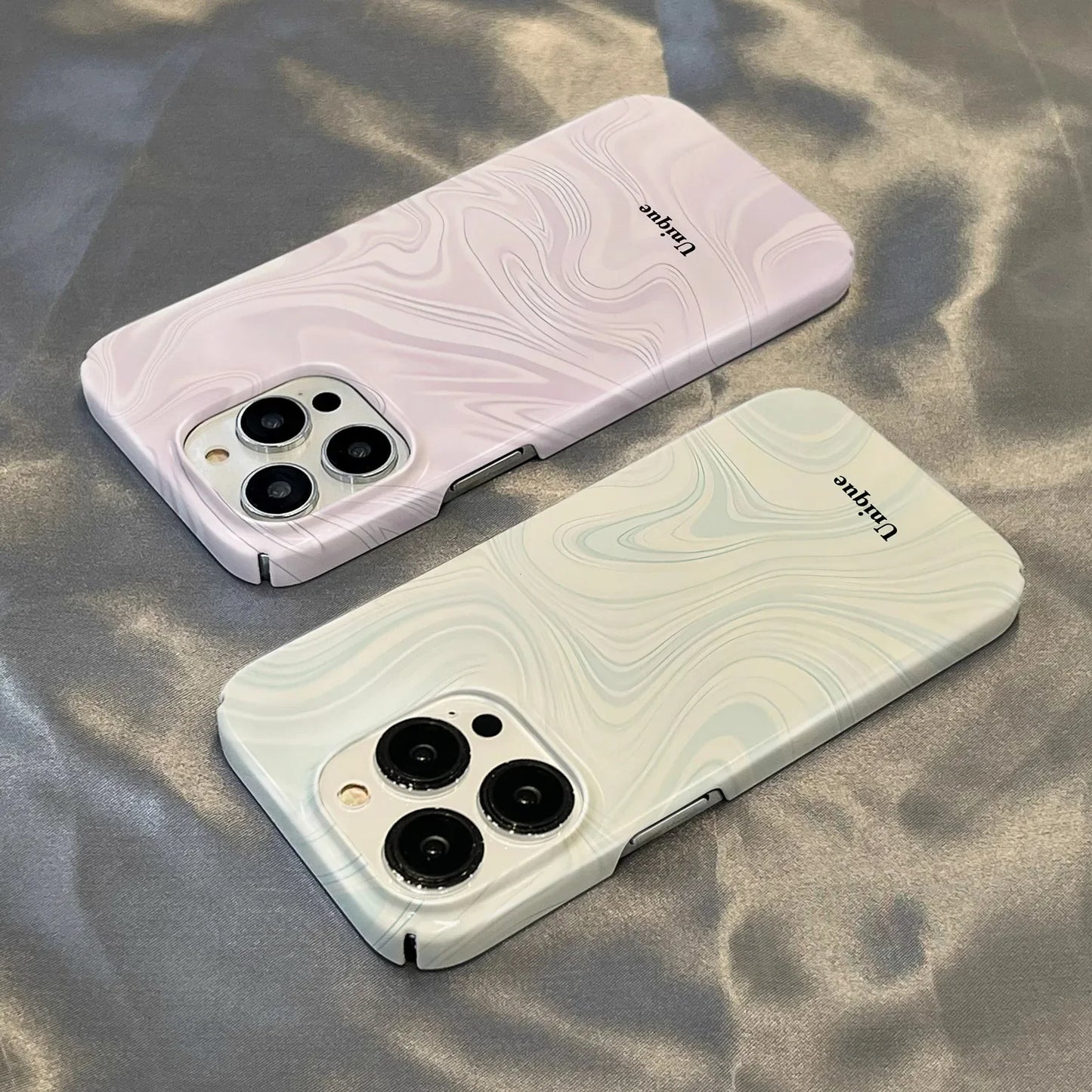 Unique Watermarks Case For iPhone 15 14 13 12 11 Pro Max XR 8 7 Plus