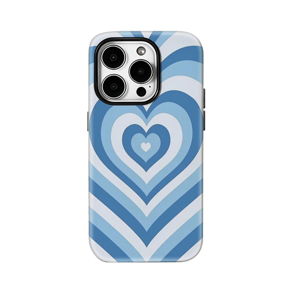 Blue Heart Layers Phone Case for IPhone