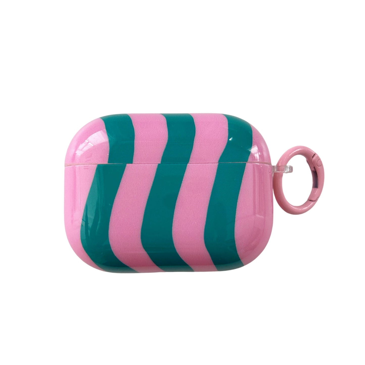 Wave Stripes Glossy Splicing Color Earphone Case for Airpods