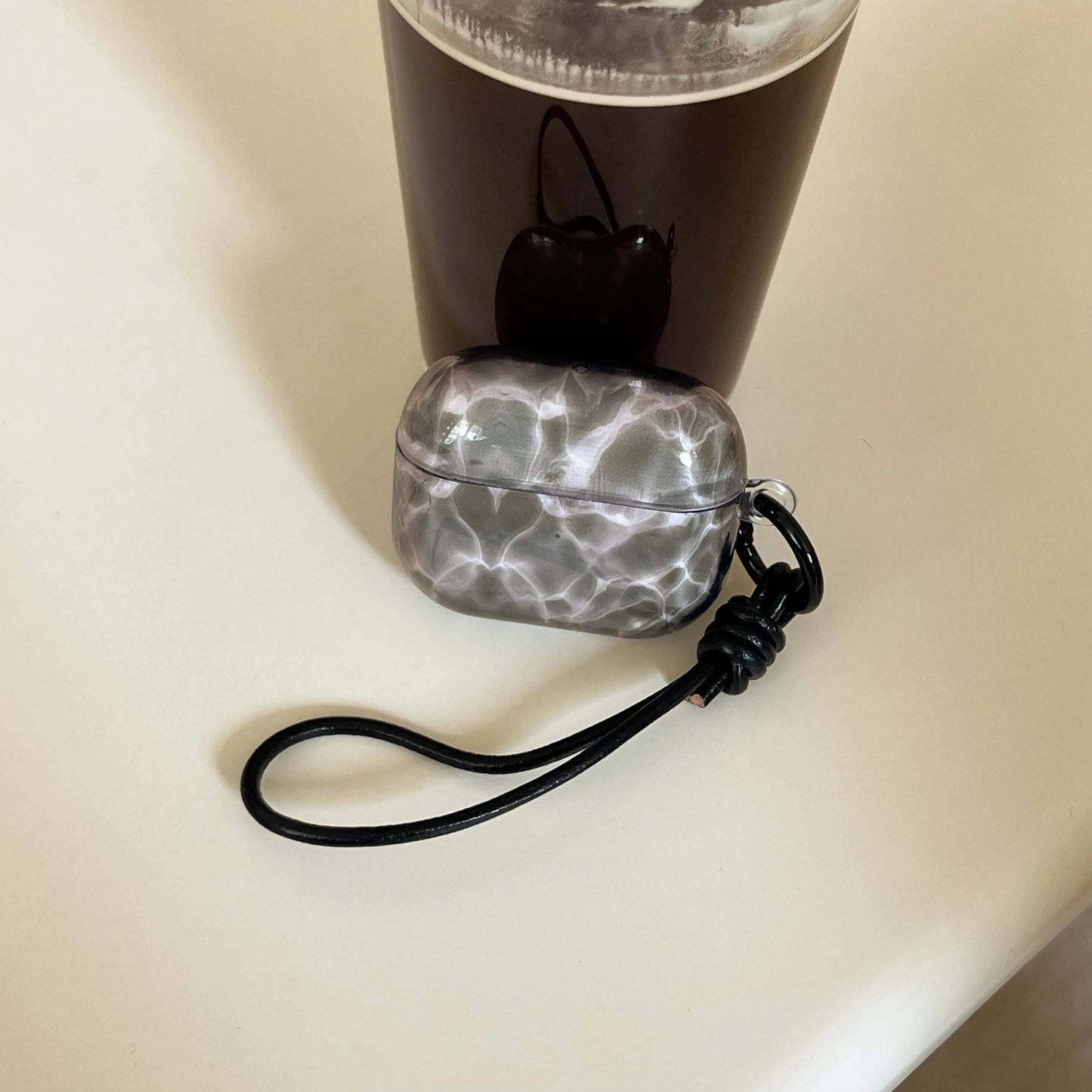 Water Ripple Pendant Earphone Case for Airpods