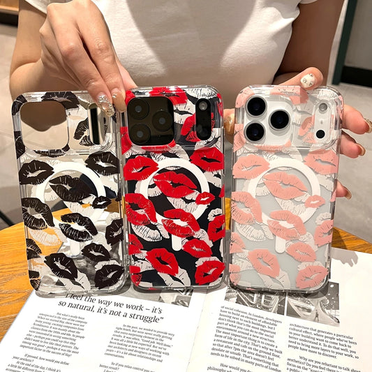Magsafe Creativity Lips Pattern Phone Case for iPhone