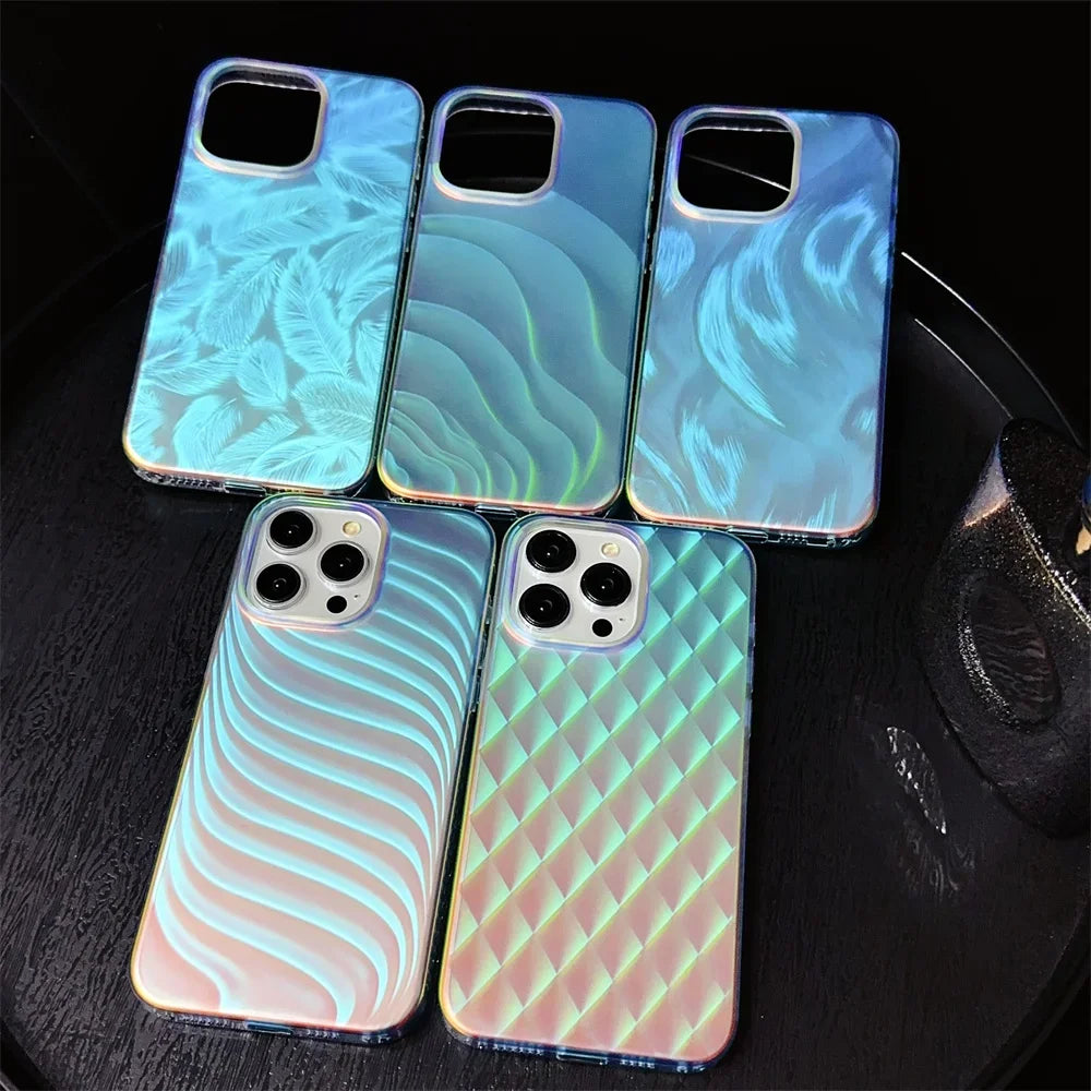 Aurora Gradient Colorful Case For iPhone 15 14 13 12 11 Pro Max