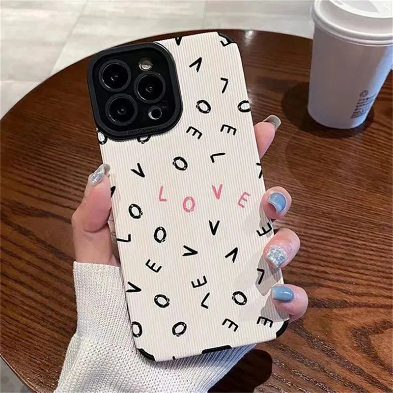 Love Heart Camera Protection Case For iPhone 15 14 13 12 11 Pro Max XR 8 7 Plus