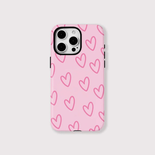 Magsafe Pink Love Heart Phone Case For iPhone