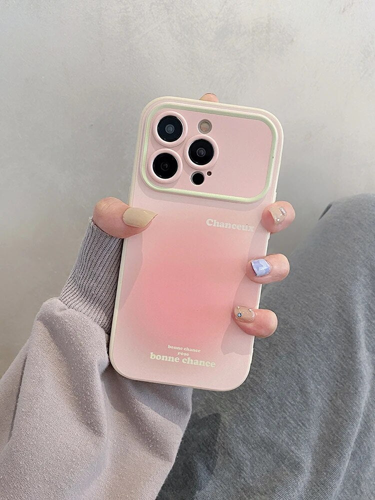 Gradient Pink Case For iPhone 15 14 13 12 11 Pro Max XR 8 7 Plus SE