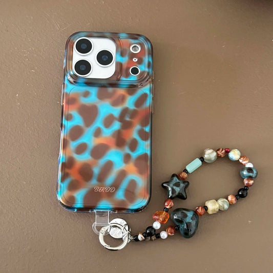 Blue Brown Lamber Crystal Bracelet Phone Case for iPhone
