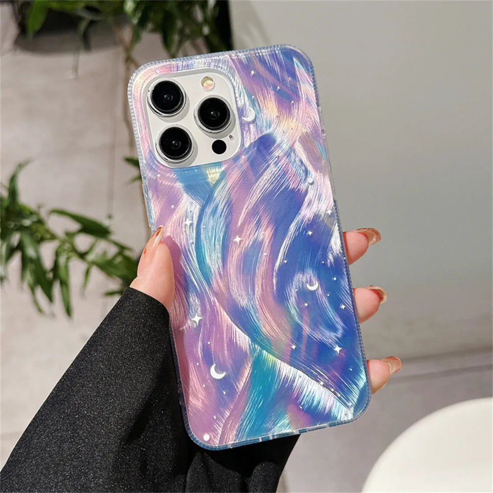 Starry Sky Gradient Laser Case For iPhone 12 11 Pro Max