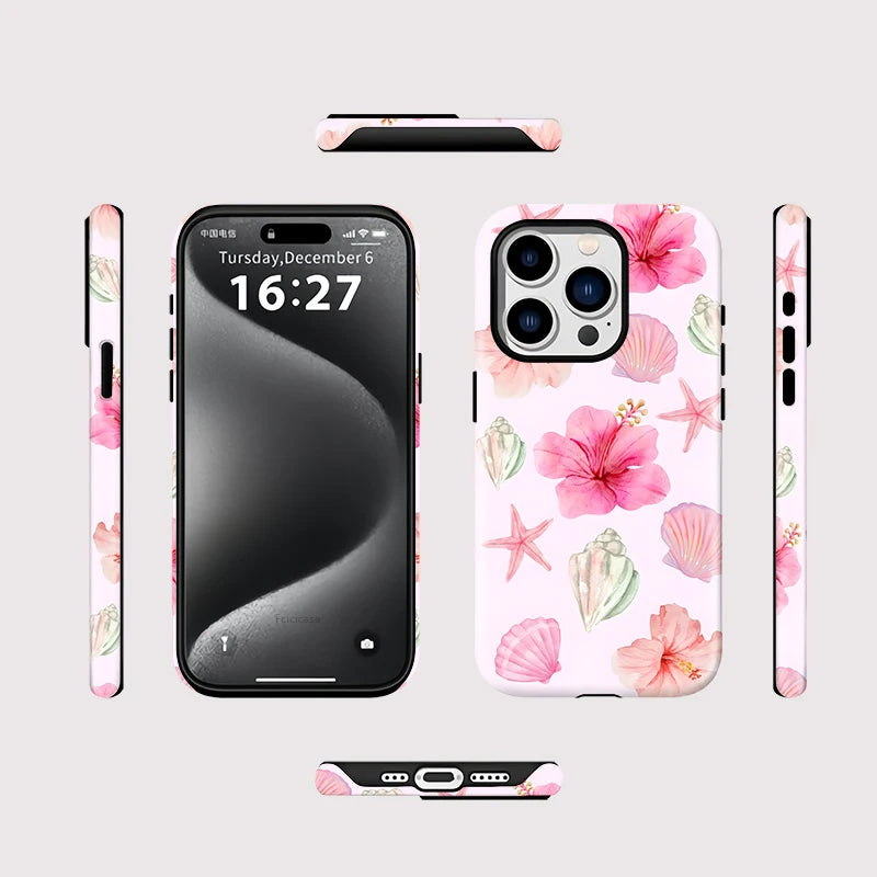 Magsafe Flower Starfish Conch Case for iPhone