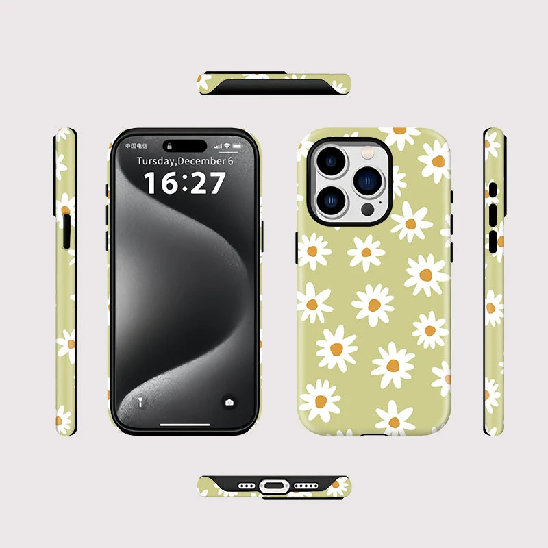 Magsafe Floral Soft Green Case for iPhone