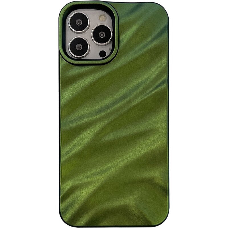 Matte Green Texture Case For iPhone 14 13 12 11 Pro Max